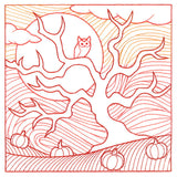 Spooky Evening - Haunted Pumpkin Patch Etching