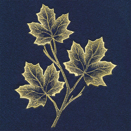 Sheer Autumn Maple Leaves Feature