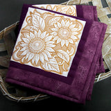 Sunflowers in Autumn Square (Trapunto)