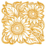 Sunflowers in Autumn Square (Trapunto)