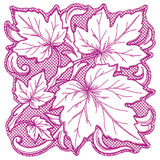 Maple Leaves in Autumn Square (Trapunto)