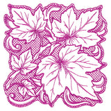 Maple Leaves in Autumn Square (Trapunto)