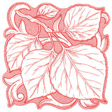 Aspen Leaves in Autumn Square (Trapunto)