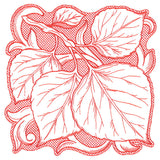 Aspen Leaves in Autumn Square (Trapunto)