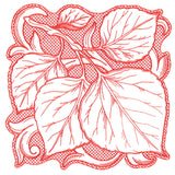 Aspen Leaves in Autumn Square (Trapunto)