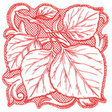 Aspen Leaves in Autumn Square (Trapunto)