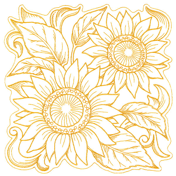 Sunflowers in Autumn Square