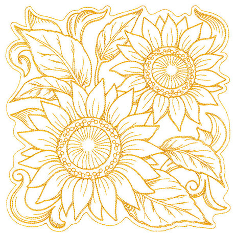 Sunflowers in Autumn Square