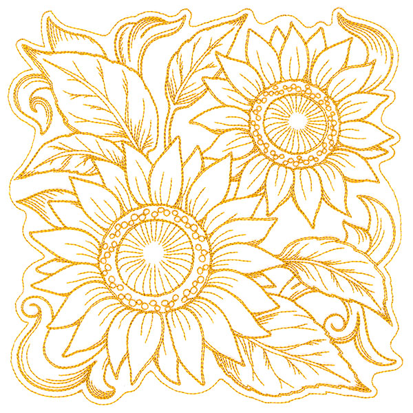 Sunflowers in Autumn Square