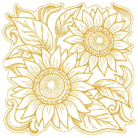 Sunflowers in Autumn Square