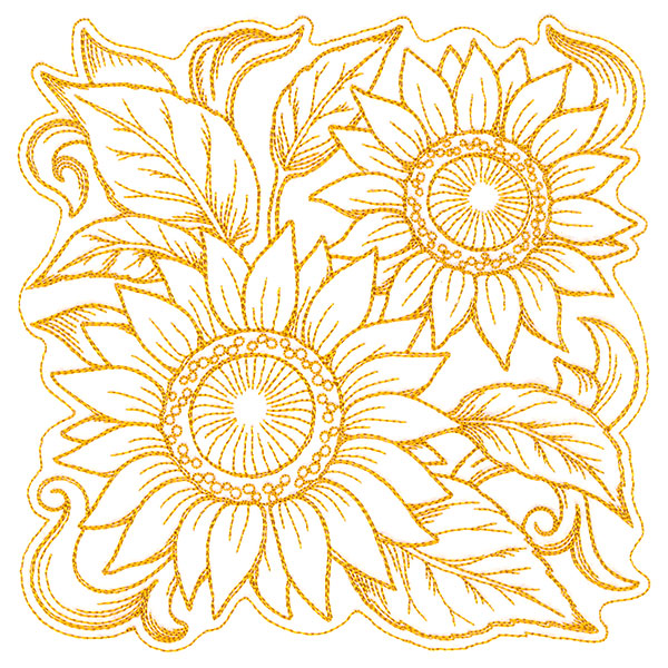 Sunflowers in Autumn Square