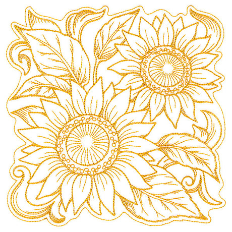 Sunflowers in Autumn Square