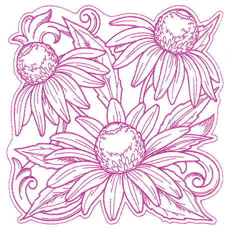 Coneflowers in Autumn Square