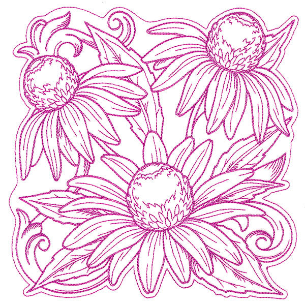 Coneflowers in Autumn Square