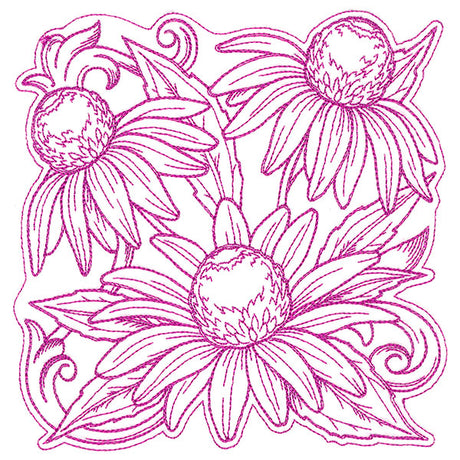 Coneflowers in Autumn Square