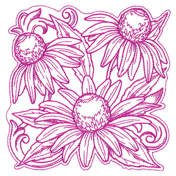 Coneflowers in Autumn Square