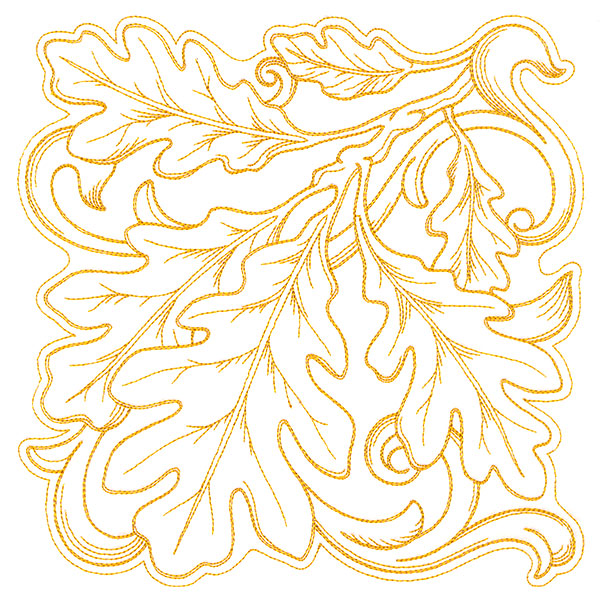 Oak Leaves in Autumn Square