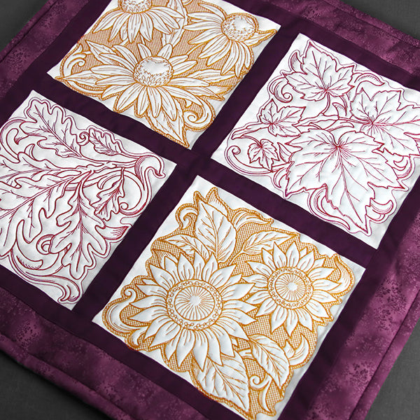 Oak Leaves in Autumn Square