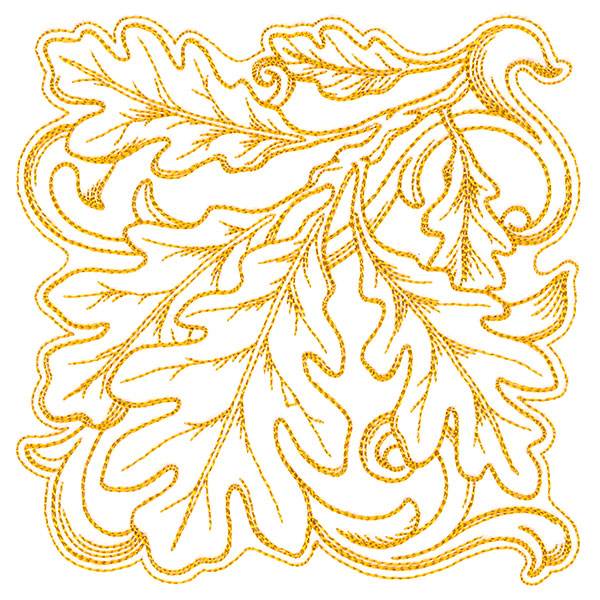 Oak Leaves in Autumn Square