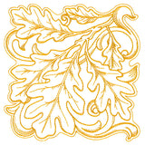 Oak Leaves in Autumn Square