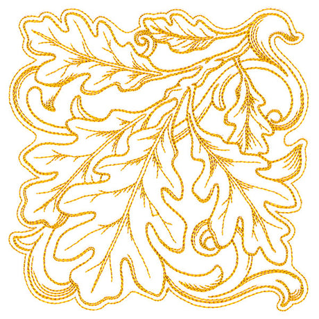 Oak Leaves in Autumn Square