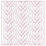 Classic Heart Cabling Square (Double Run)