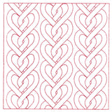 Classic Heart Cabling Square (Double Run)