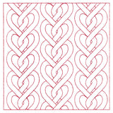Classic Heart Cabling Square (Double Run)