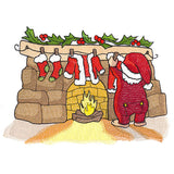 Christmas Night Clothesline Santa