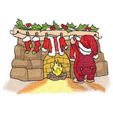 Christmas Night Clothesline Santa