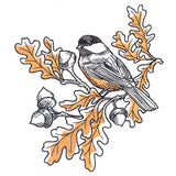 Autumn Leaves Chickadee