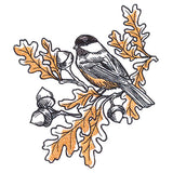Autumn Leaves Chickadee