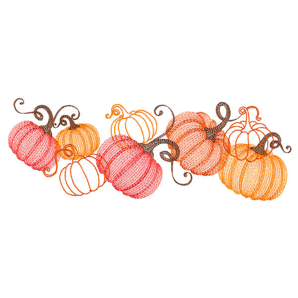 Festive Harvest Pumpkin Border