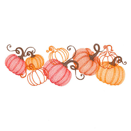 Festive Harvest Pumpkin Border