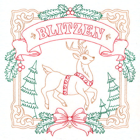 Christmas Reindeer Team -Blitzen