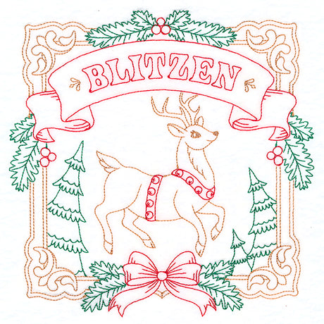 Christmas Reindeer Team -Blitzen