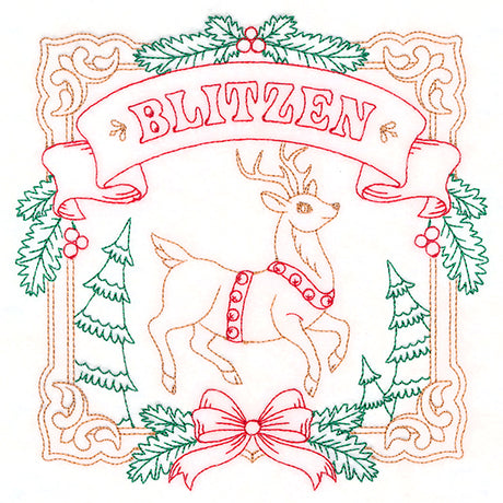 Christmas Reindeer Team -Blitzen