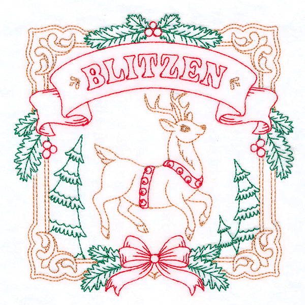 Christmas Reindeer Team -Blitzen