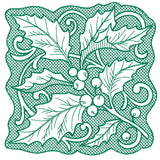 Holly of Christmas Square (Trapunto)