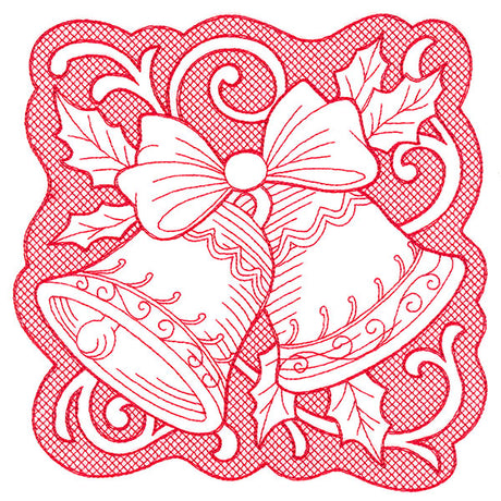 Bells of Christmas Square (Trapunto)