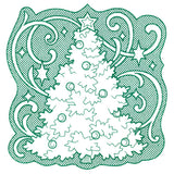 Tree of Christmas Square (Trapunto)