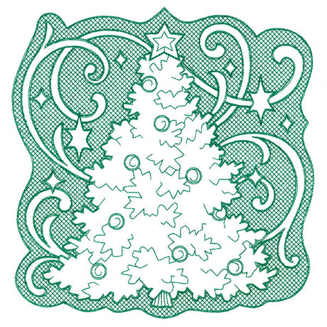 Tree of Christmas Square (Trapunto)