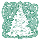 Tree of Christmas Square (Trapunto)