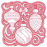 Ornaments of Christmas Square (Trapunto)