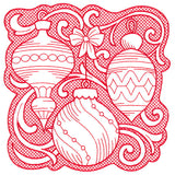 Ornaments of Christmas Square (Trapunto)