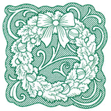 Wreath of Christmas Square (Trapunto)