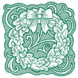 Wreath of Christmas Square (Trapunto)