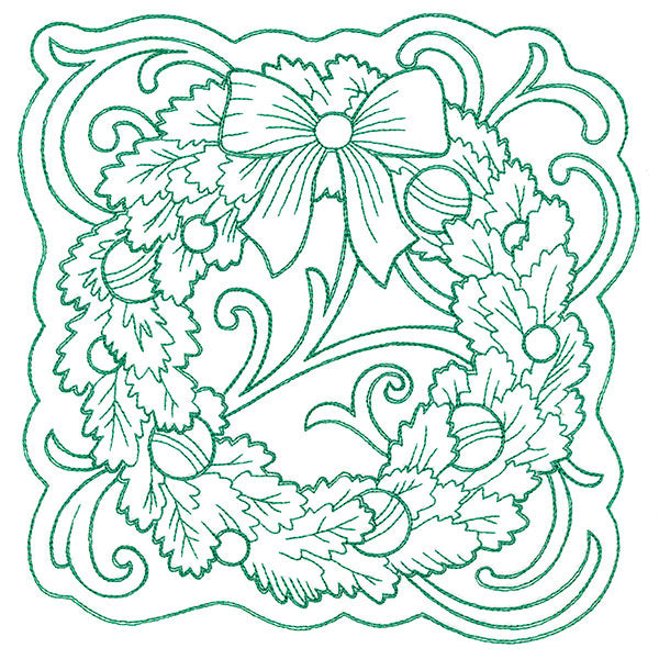 Wreath of Christmas Square