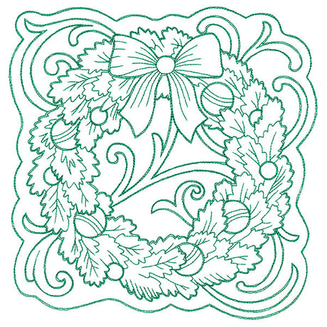 Wreath of Christmas Square