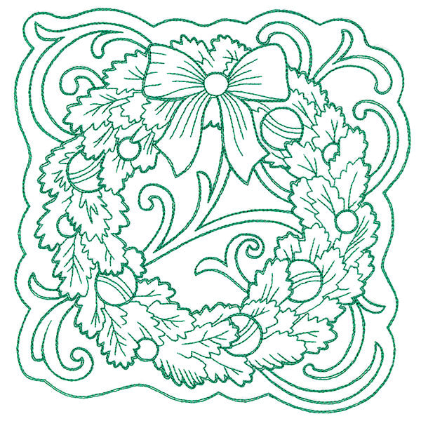 Wreath of Christmas Square